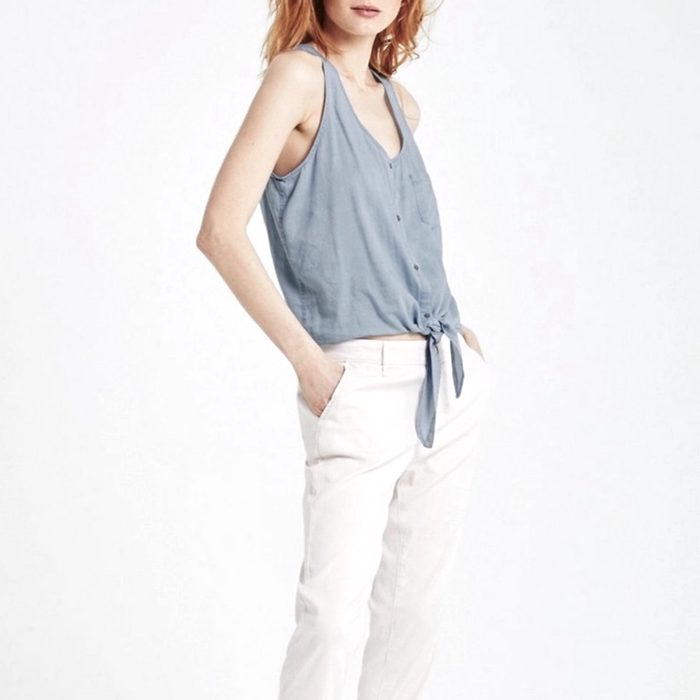 AG Adriano Goldschmied light denim blouse top size XS